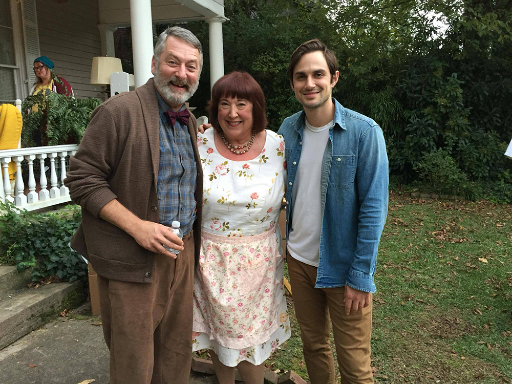 Melanie Haynes on-set of ANTIQUITIES